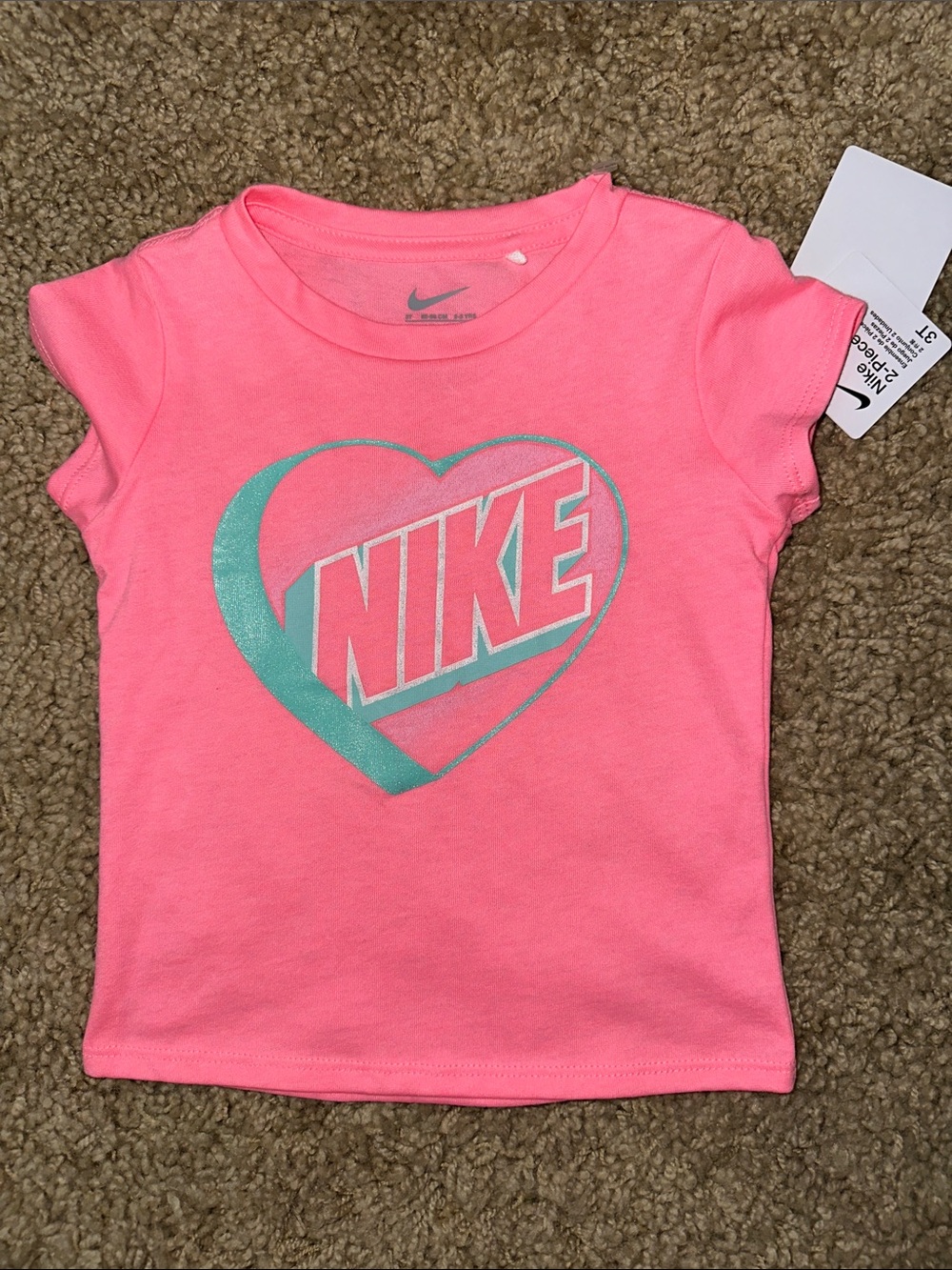 NWT Nike Pink and Teal Shirt (3T)